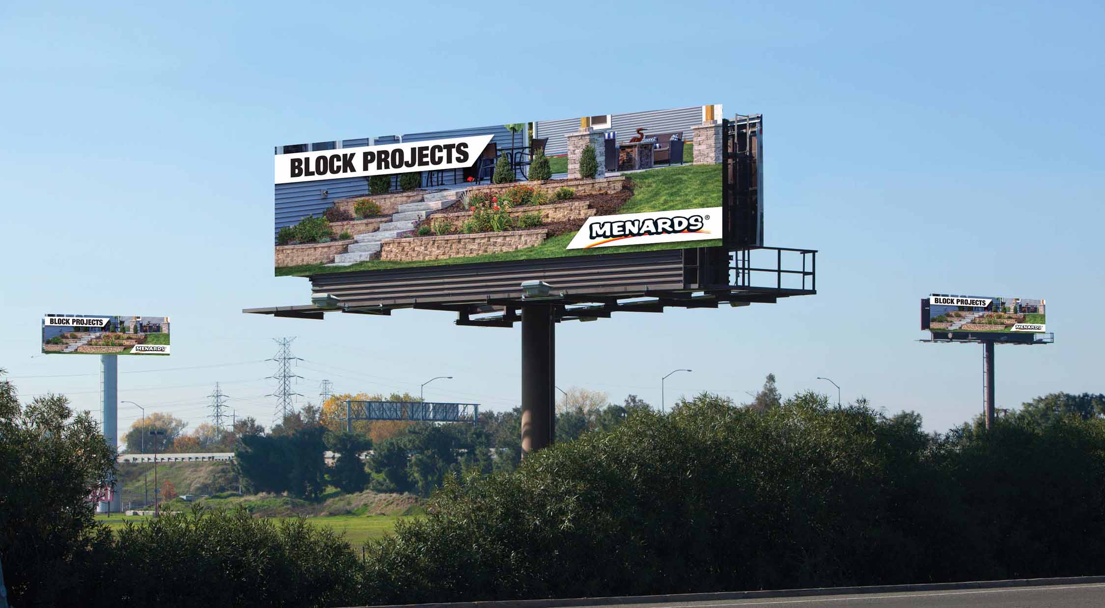 blank billboard near highway