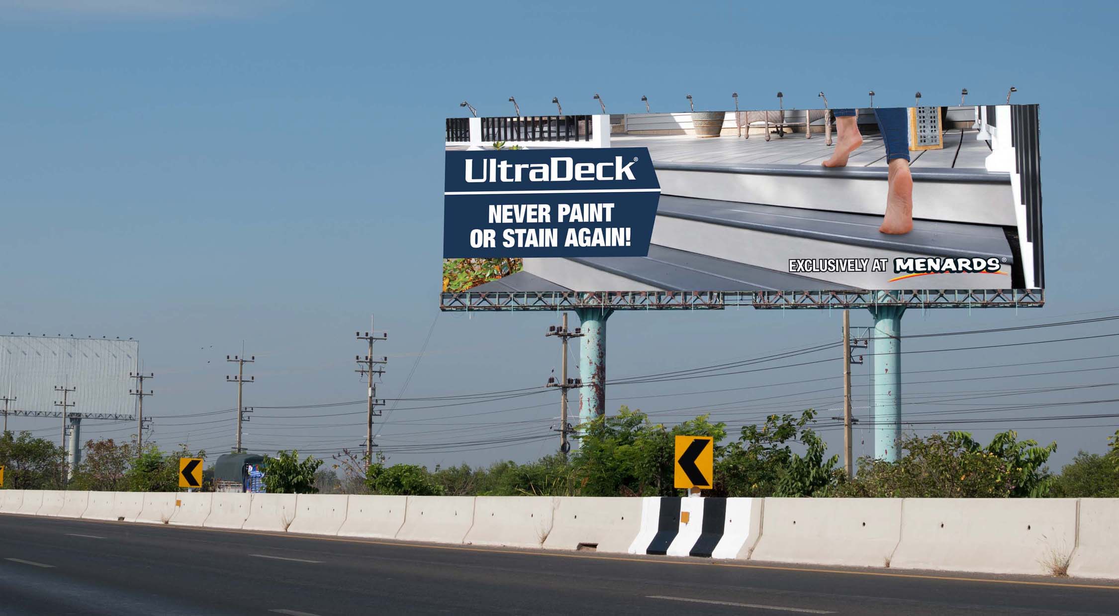 blank billboard near highway