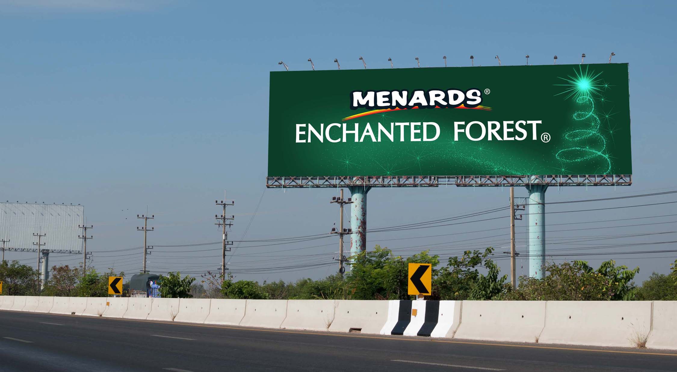 blank billboard near highway