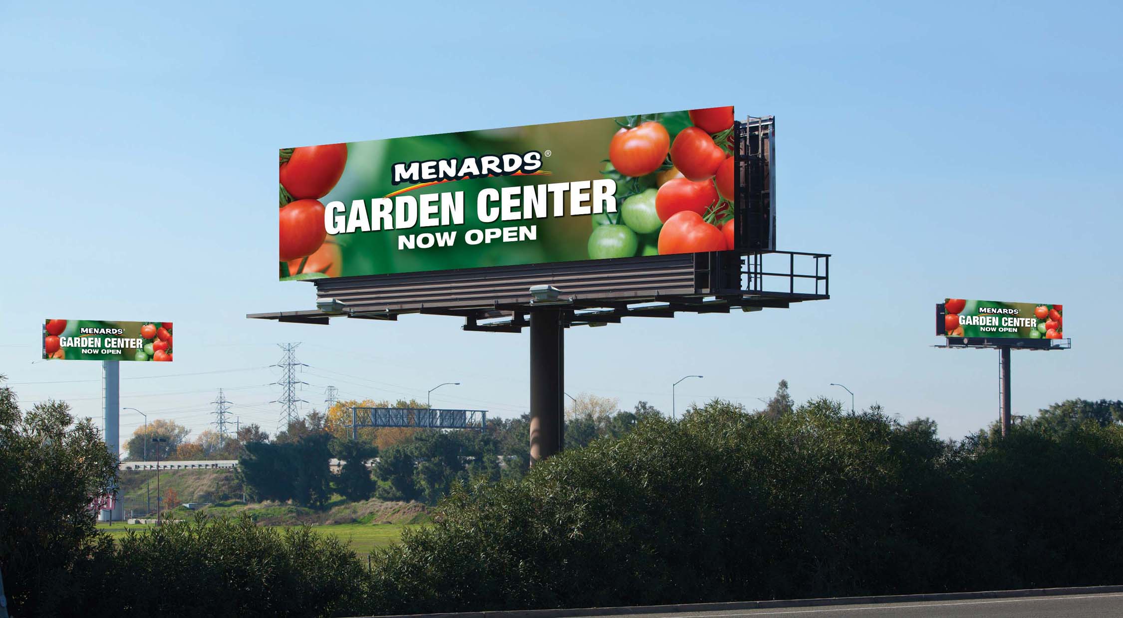 blank billboard near highway